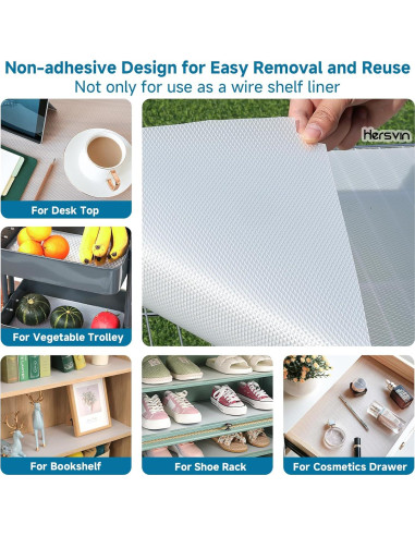 Forro de estantería Hersvin 30.5 cm x 610 cm EVA antideslizante