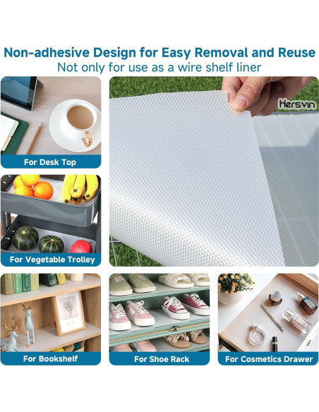 Forro de estantería Hersvin 30.5 cm x 610 cm EVA antideslizante