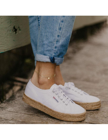 Brazalete de Tobillo Ursteel con Inicial en Oro 14K para Mujeres