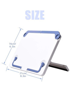 Soporte de Libros Plegable SAYEEC Blanco Ajustable 21x17cm 2