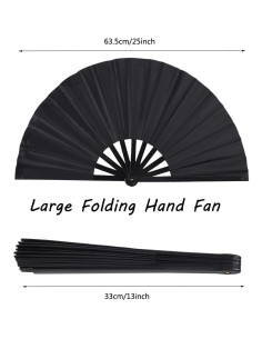 Paquete de 2 Ventiladores Plegables Tkocisa Negro 34x63.5cm 2