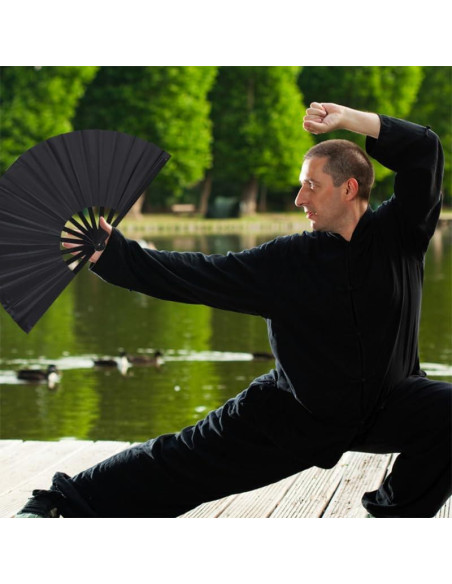 Paquete de 2 Ventiladores Plegables Tkocisa Negro 34x63.5cm