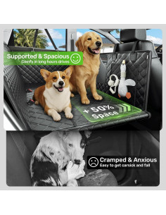 Cubierta de Asiento para Perro Zanch XL Negra Impermeable 2