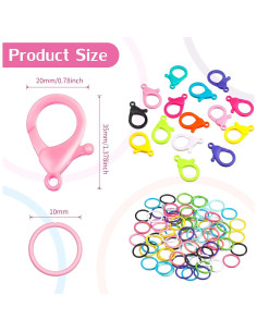 Ganchos de plástico duro Patelai 100 piezas multicolor 2