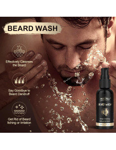 Kit de Cuidado de Barba POP MODERN.C 6 Piezas Aceite Champú 2