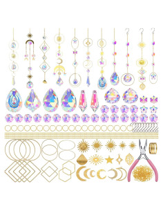 Kit de Manualidades Lyukii 500 Piezas para Atrapasoles de Cristal