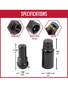 Cerraduras de Rueda Partes de Accesorios M14x1.5 4 Piezas 2