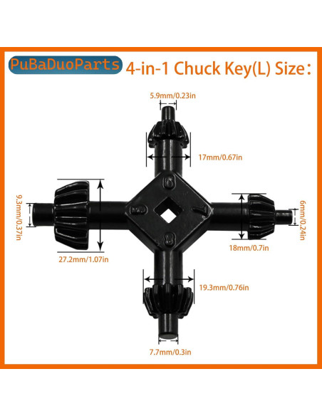 Juego de Llaves de Mandril 4-en-1 JuYangDa, 8 Tamaños