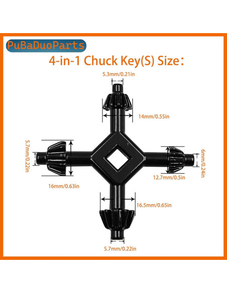 Juego de Llaves de Mandril 4-en-1 JuYangDa, 8 Tamaños