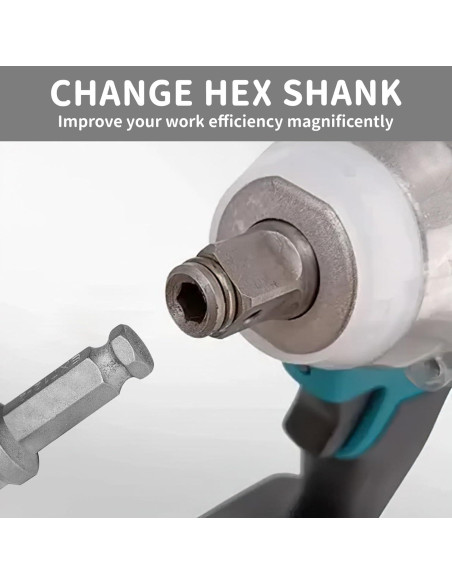 Adaptador de enchufe cuadrado Lrcipru 7/16 a 1/2, 2"