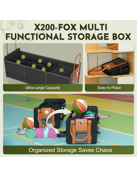 Organizador de Maletero Plegable SugarFox 95L con Compartimento para Zapatos