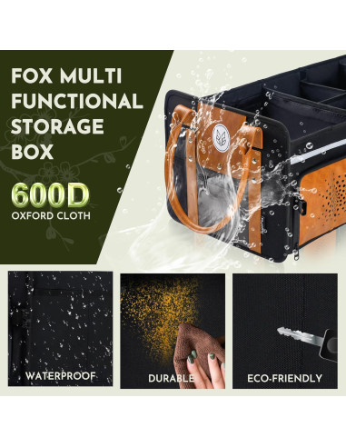 Organizador de Maletero Plegable SugarFox 95L con Compartimento para Zapatos