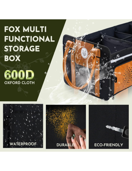 Organizador de Maletero Plegable SugarFox 95L con Compartimento para Zapatos