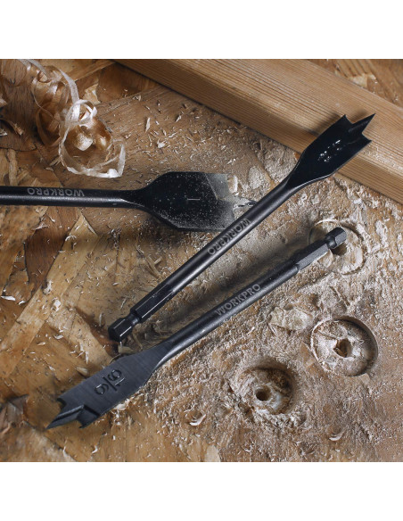 Juego de Brocas de Espada WORKPRO 10 Piezas Acero Carbono