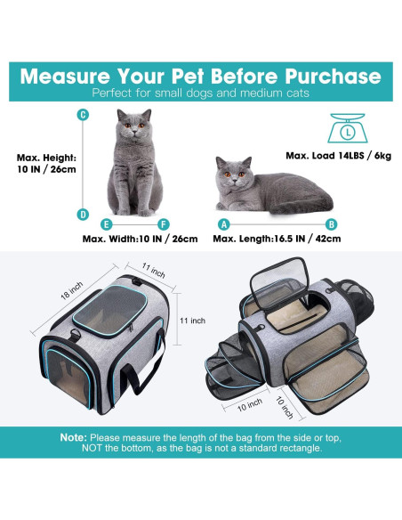 Transportín Expandible Siivton 4 Vías para Mascotas