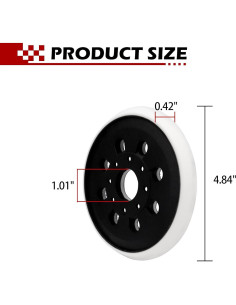 Almohadilla de Respaldo Lijado 5" RS034 Verplexter 8 Agujeros 2
