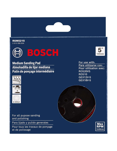 Almohadilla de Lijado Multi-Hoyo Bosch RSM5215 12.7 cm