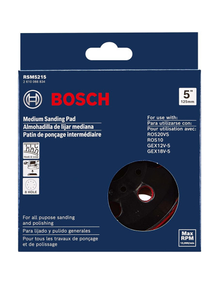 Almohadilla de Lijado Multi-Hoyo Bosch RSM5215 12.7 cm