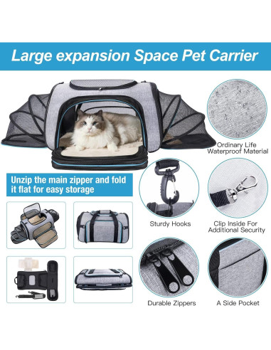 Transportín Expandible Siivton 4 Vías para Mascotas