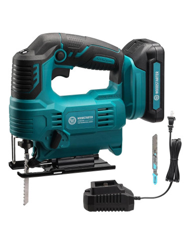 Sierra de calar inalámbrica WOODSTARTER 18V con batería y cargador