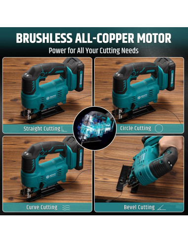 Sierra de calar inalámbrica WOODSTARTER 18V con batería y cargador