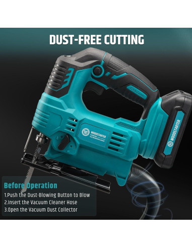 Sierra de calar inalámbrica WOODSTARTER 18V con batería y cargador