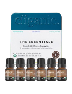 Set de Aceites Esenciales Orgánicos Cliganic - 6 Piezas 100% Puro