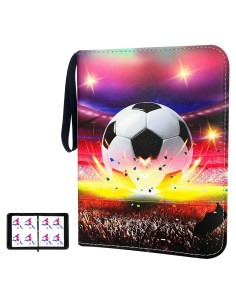 Carpeta de Tarjetas de Fútbol Yisheme 400 Bolsillos Impermeable