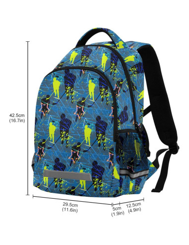 Mochila Escolar Caikeny Azul para Niños 30L 42.4x17.3cm