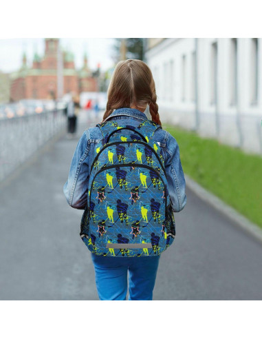 Mochila Escolar Caikeny Azul para Niños 30L 42.4x17.3cm