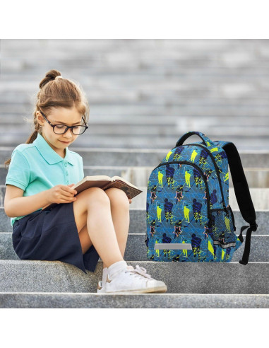 Mochila Escolar Caikeny Azul para Niños 30L 42.4x17.3cm