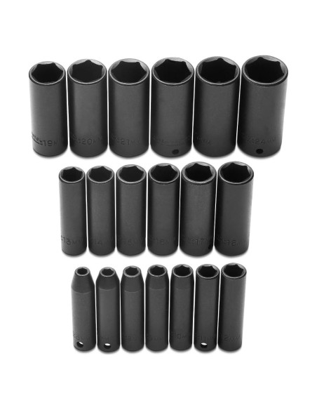 Juego de 19 Piezas Enchufe Impacto Profundo Proto 3/8" Juego de 19 Piezas Enchufe Impacto Profundo Proto 3/8"