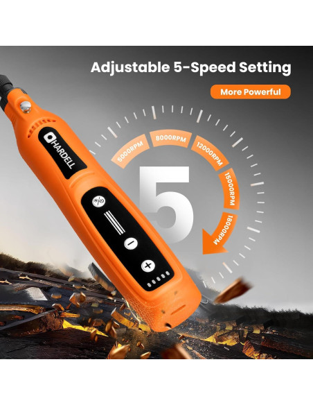 Herramienta Rotativa Inalámbrica HARDELL 4V 69 Piezas 2000mAh