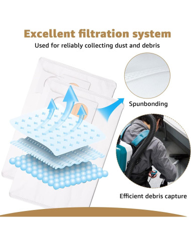 Bolsas de Filtro de Reemplazo Lakapre 191C26-2 - Paquete de 10