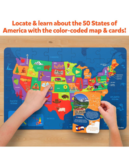 Rompecabezas Educativo Skillmatics Mapa de EE.UU. 75 Piezas Rompecabezas Educativo Skillmatics Mapa de EE.UU. 75 Piezas