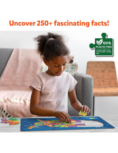 Rompecabezas Educativo Skillmatics Mapa de EE.UU. 75 Piezas