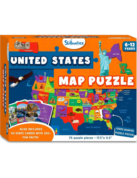 Rompecabezas Educativo Skillmatics Mapa de EE.UU. 75 Piezas Rompecabezas Educativo Skillmatics Mapa de EE.UU. 75 Piezas