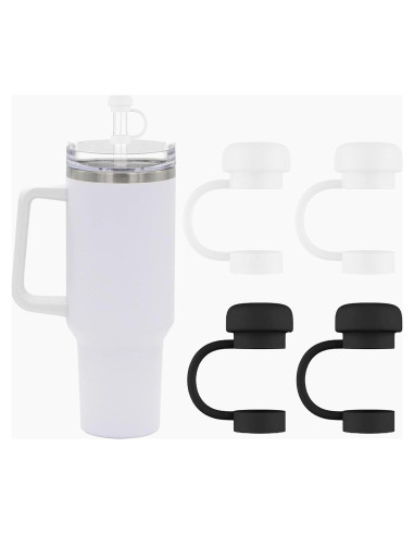 Tapas de Silicona para Popote SEMATA 4 Pcs 10 mm Reutilizables