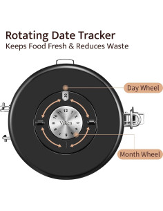 Contenedor de Café Veken 0.45 kg Acero Inoxidable Hermético Gris 2