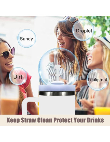 Tapas de Silicona para Popote SEMATA 4 Pcs 10 mm Reutilizables