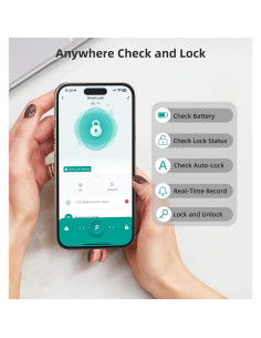 Cerradura Inteligente WiFi HEANTLE con Huella y Control Remoto 2