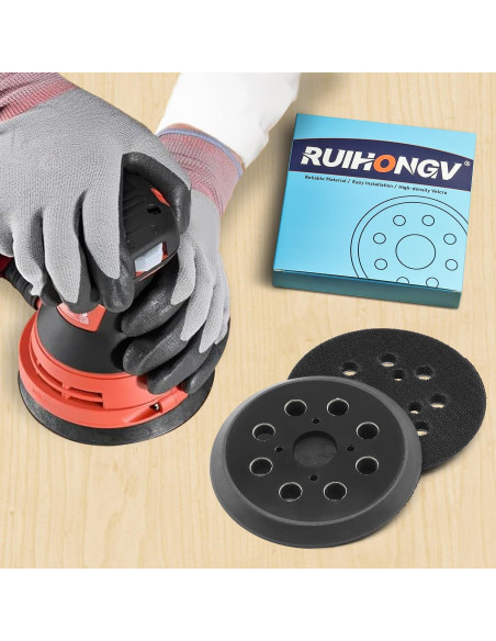 Pad de Reemplazo Lijadora Orbital RUIHONGV 5" Paquete de 2