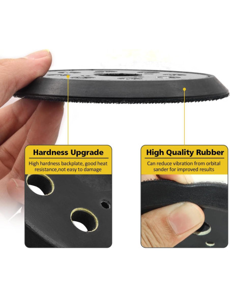 Pad de Reemplazo Lijadora Orbital RUIHONGV 5" Paquete de 2