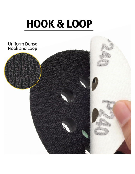 Pad de Reemplazo Lijadora Orbital RUIHONGV 5" Paquete de 2