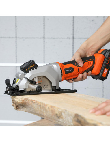 Sierra Circular Inalámbrica Yunirvana 20V 3400RPM 11.43cm