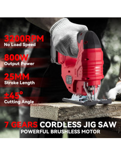 Sierra de calar inalámbrica DEMIMA JS-MI 800W 3200RPM LED 2