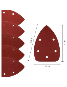 Papel de Lija Coceca 50pcs 40-240 Granos para Lijadora Detalle 2