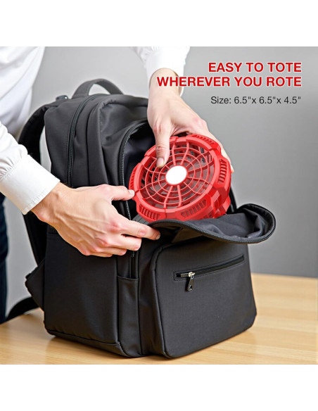 Ventilador Portátil PropeLannt 18V con Luz LED y 3 Velocidades Ventilador Portátil PropeLannt 18V con Luz LED y 3 Velocidades