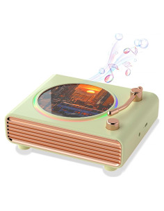 Altavoz Bluetooth Retro Strackvial HDZ730 Verde con Luces