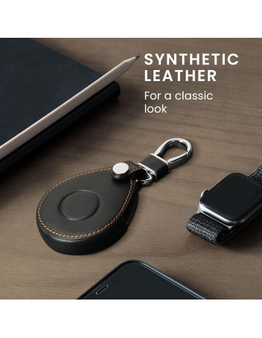 Cubierta de Llave kwmobile para Motocicleta Harley Davidson - Protector de Cuero Sintético Naranja/Negro